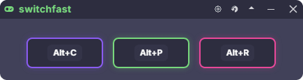 Switch between setups - SwitchFast interface showing instant switching between different app configurations